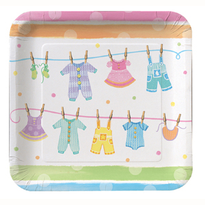 BABY CLOTHES SQUARE DINNER PLATES