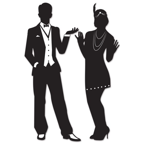 SCENE SETTER - 1920'S MALE & FEMALE SILHOUETTES