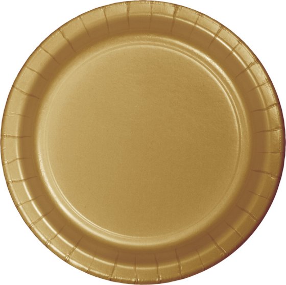 DISPOSABLE DINNER PAPER PLATE - GLITTERING GOLD PACK OF 24