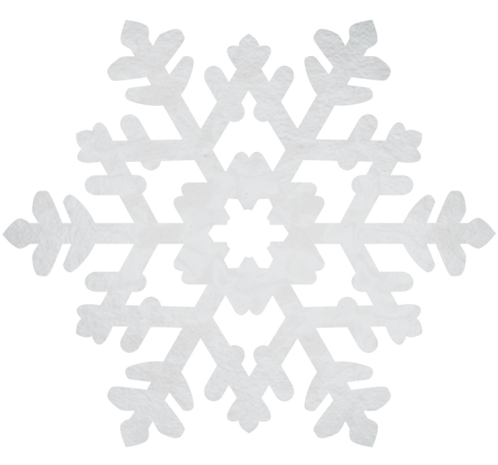 SNOWFLAKE SILVER FOIL - LARGE 38CM