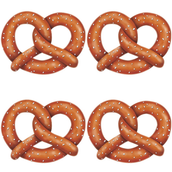 OKTOBERFEST PRETZEL CUT OUTS PACK OF 4