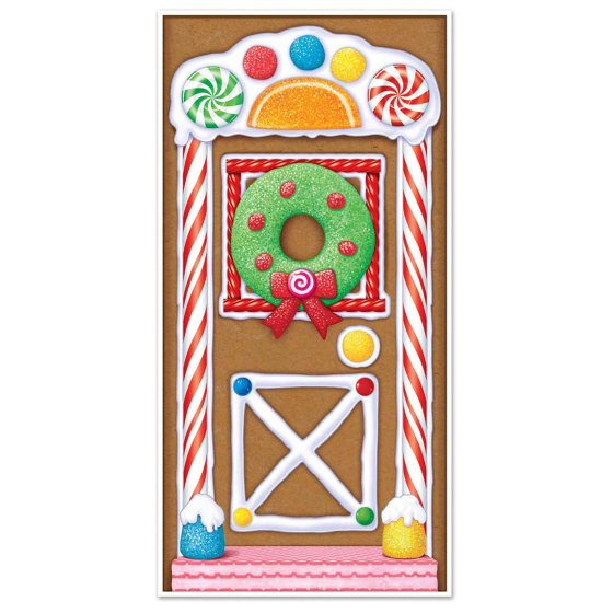 GINGERBREAD HOUSE DOOR COVER