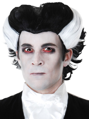 Classic Black And White Vampire Wig - Party Supplies Online - Australia ...