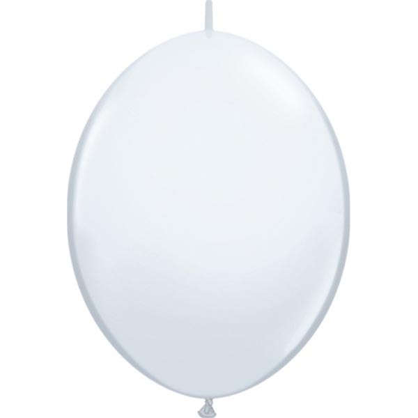 BALLOONS LATEX - QUICK LINK STANDARD WHITE PACK OF 50