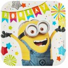 MINION PARTY DINNER PLATES - PACK OF 8