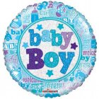 FOIL BALLOON - BABY BOY HOLOGRAPHIC