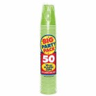 DISPOSABLE CUPS PLASTIC BULK - LIME - PACK OF 50