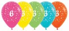 BALLOONS LATEX - 6TH BIRTHDAY TROPICAL ASSORTMENT PACK OF 25