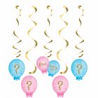 BABY REVEAL BOW OR BOWTIE HANGING CUTOUTS - PACK OF 5