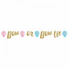 BABY REVEAL BOW OR BOWTIE GIANT PARTY RIBBON BANNER