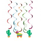 MEXICAN FIESTA HANGING SWIRLS - PACK OF 5