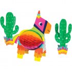 MEXICAN FIESTA FUN HONEYCOMB TABLE CENTREPIECES PACK OF 3