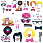 SELFIE PHOTO BOOTH PROPS - 1950'S ROCK & ROLL PACK OF 12