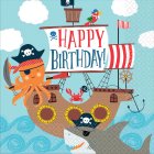 AHOY PIRATE LUNCH NAPKINS - PACK OF 16