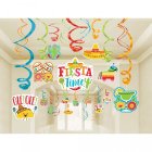 MEXICAN FIESTA PARTY WHIRLS VALUE PACK OF 30