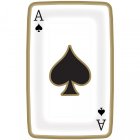 CASINO 'ROLL THE DICE' ACE OF SPADES PLATES - PACK OF 8