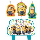 MINION PARTY CANDLE SET OF 5