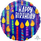 FOIL BALLOON - HAPPY BIRTHDAY CANDLES