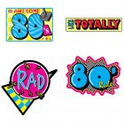 AWESOME 80'S CUT OUT ASSORTMENT - PACK OF 4