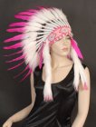 INDIAN LADY HEADDRESS - HOT PINK