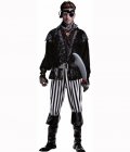 BUCCANEER PIRATE FANCY DRESS COSTUME WITH SWORD - EXTRA LARGE