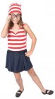 WHERE'S WALLY CHILD COSTUME FOR GIRLS - LARGE