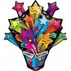 FOIL SUPER SHAPE BALLOON - SHOOTING STARS BIRTHDAY PRESENT